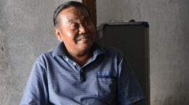 Suyatno : Warga Desa Gempol Kurung Kecamatan Menganti  Penderita Diabetes yang merasa terbantu setelah menjadi peserta BPJS Kesehatan.