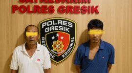 Polres Gresik menangkap dua pelaku pencurian motor di Menganti. Salah satu tersangka diketahui residivis curanmor Surabaya.