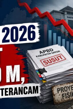 APBD Gresik 2026 Susut Rp539 M, Proyek Fisik Terancam